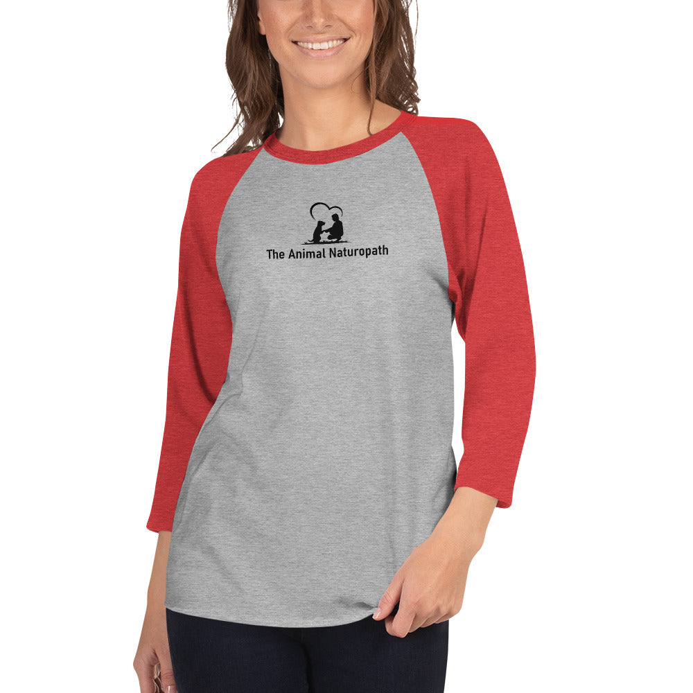 The Animal Naturopath 3/4 sleeve raglan shirt