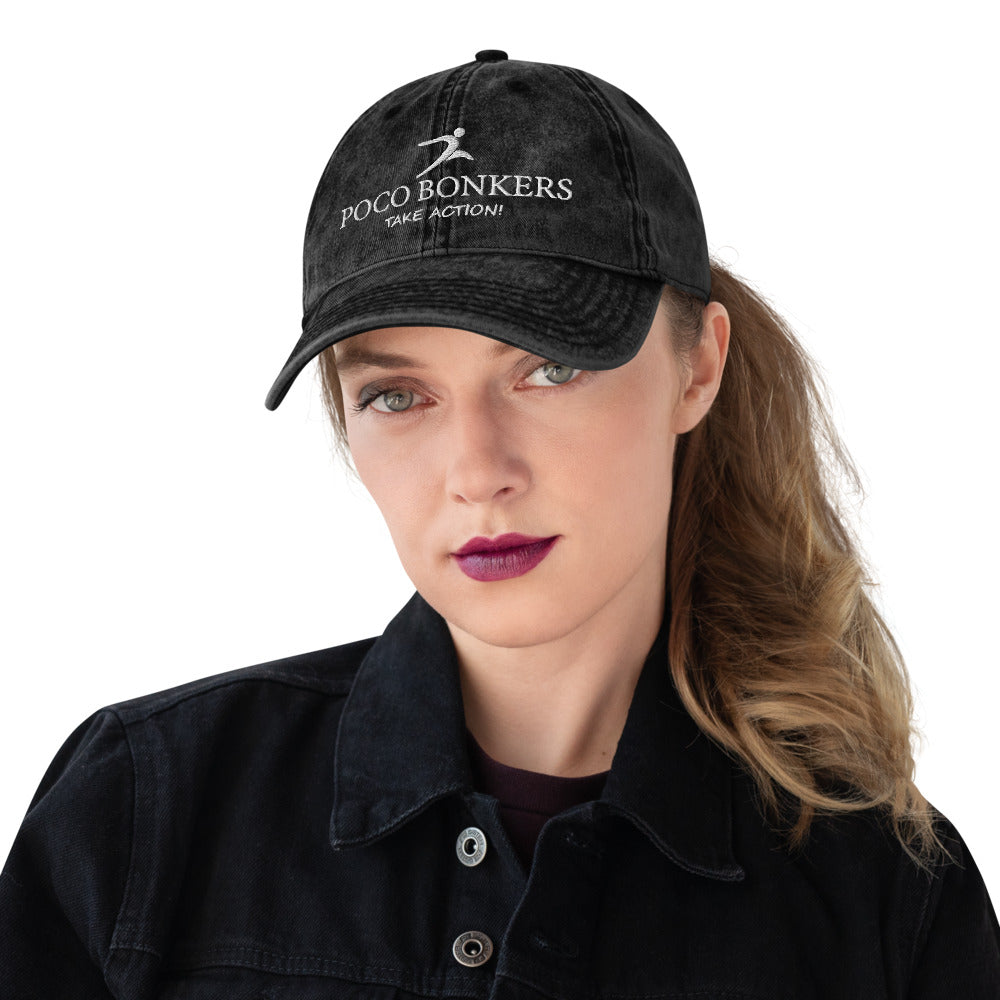Poco Bonkers Vintage Cotton Twill Cap