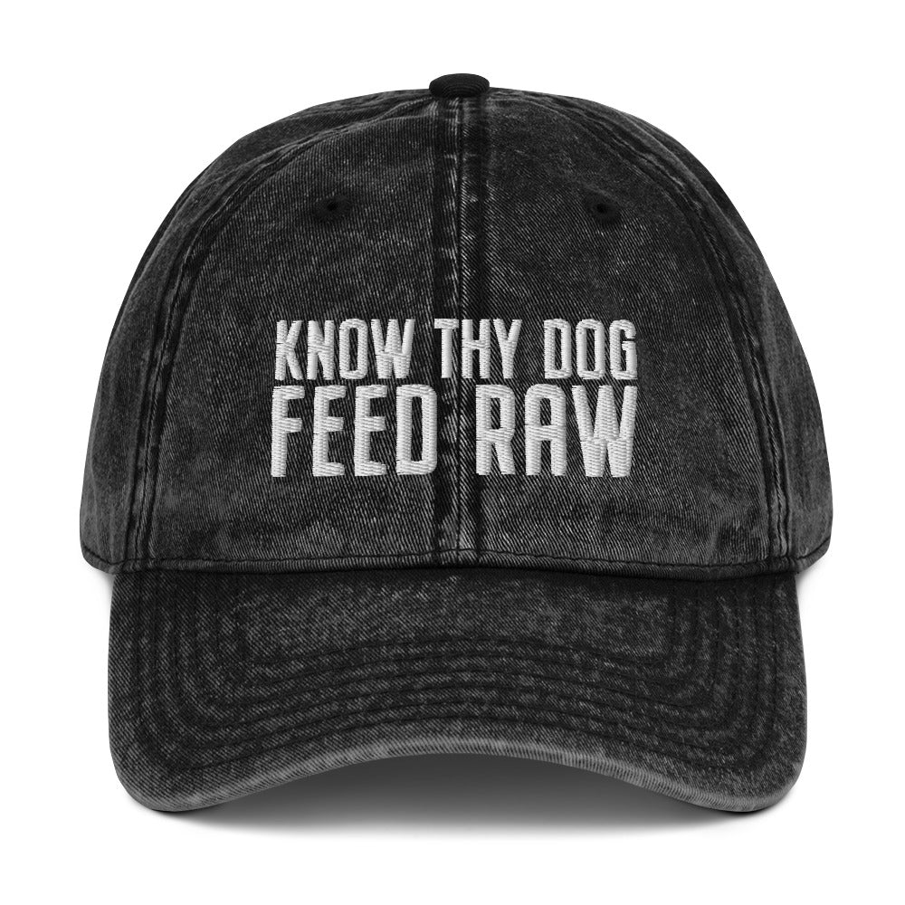Know Thy Dog Feed Raw Vintage Cotton Twill Cap