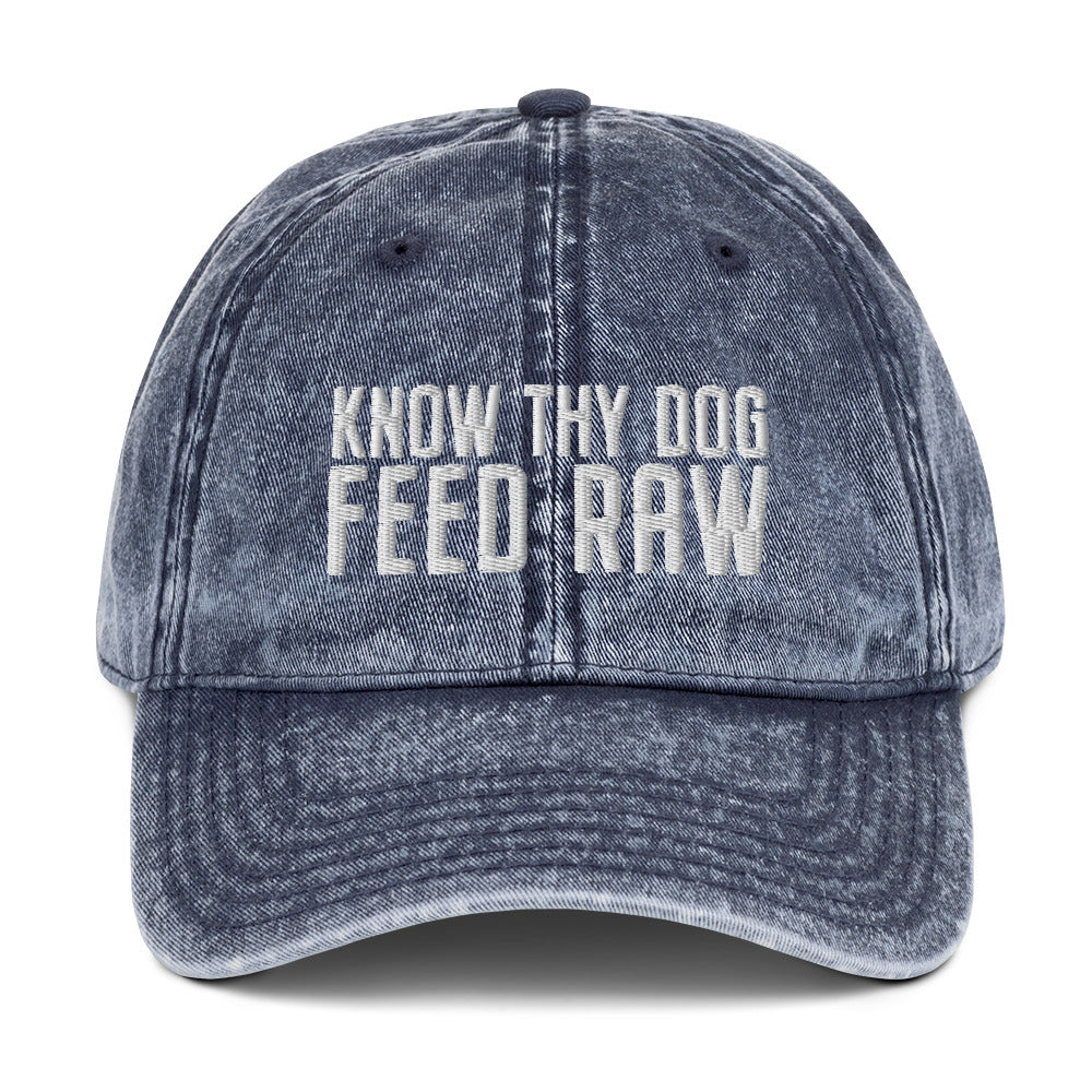 Know Thy Dog Feed Raw Vintage Cotton Twill Cap