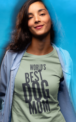 World's Best Dog Mom - 100% Cotton T-Shirt