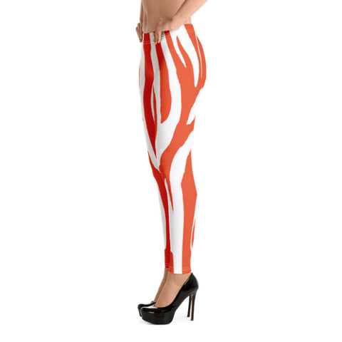 Image of Leggings Zebra pattern in fiesta red