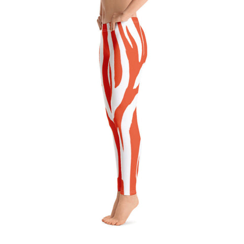 Image of Leggings Zebra pattern in fiesta red