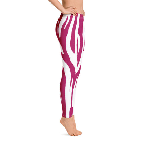 Image of Leggings Zebra print pink peacock