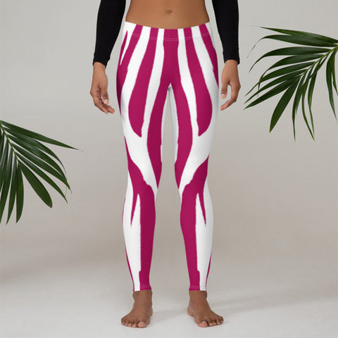 Image of Leggings Zebra print pink peacock